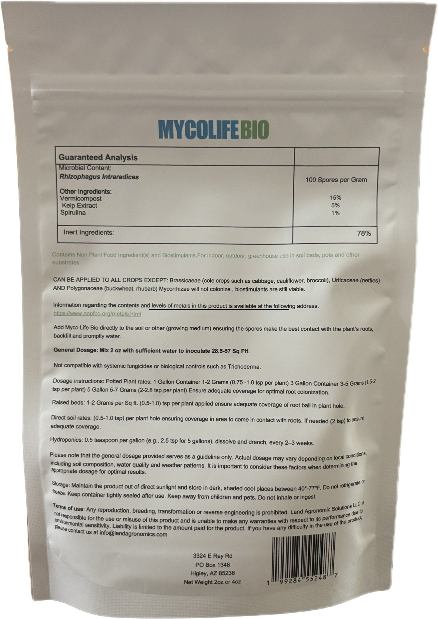 MycoLife Bio 2oz - Land Agronomics
