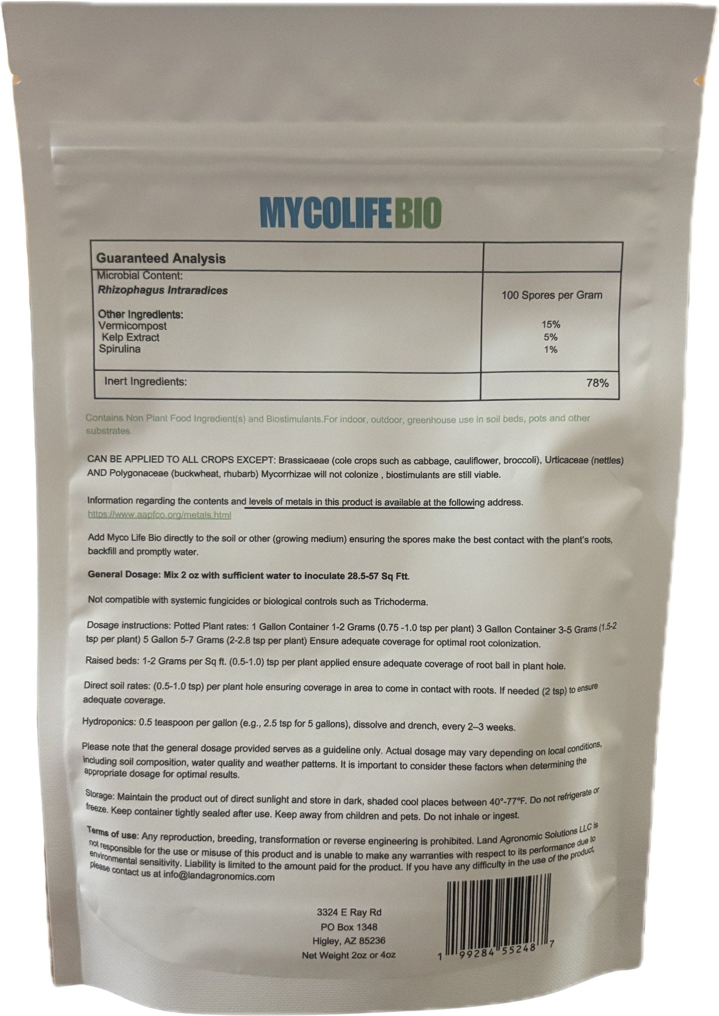 MycoLife Bio 2oz - Land Agronomics